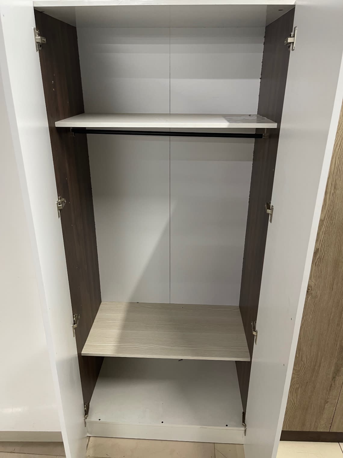 2-Door Wardrobe with Mirror 2