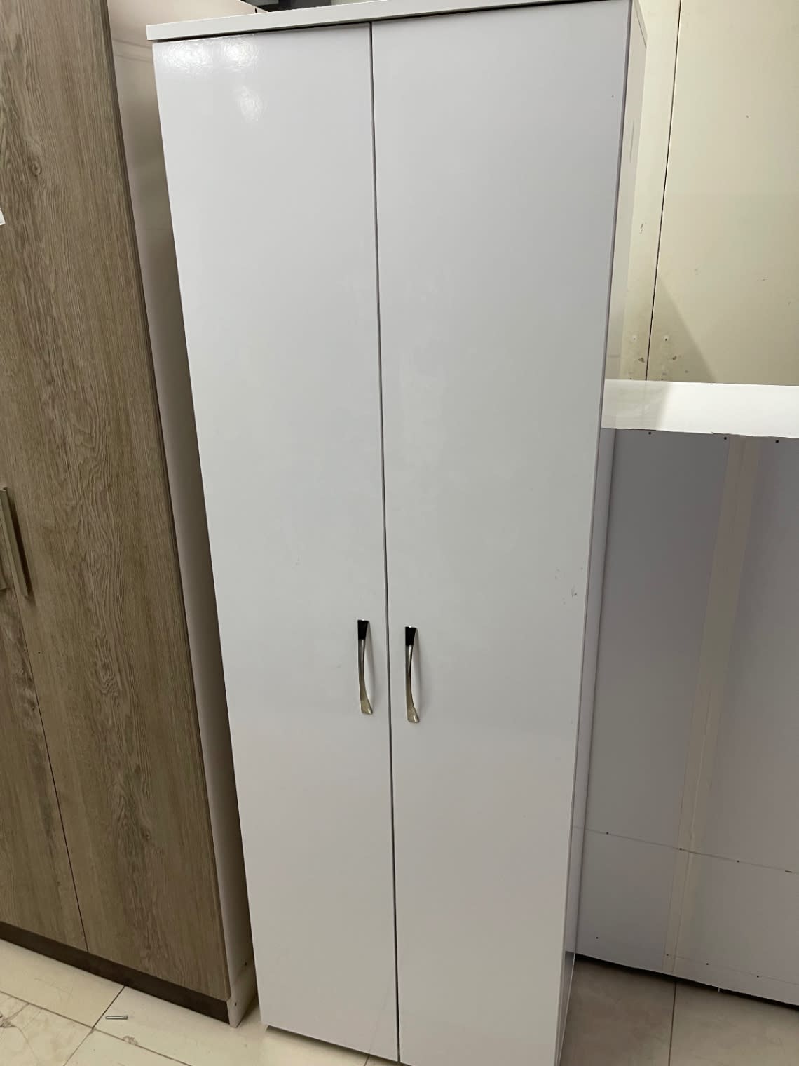 2-Door Storage Cupboard White