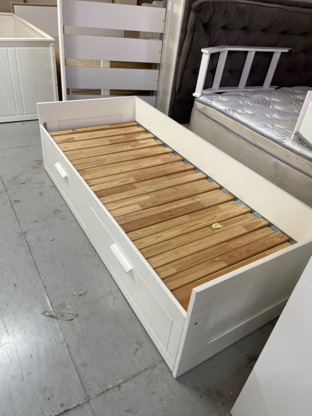 Single Bed Frame with Storage Drawers