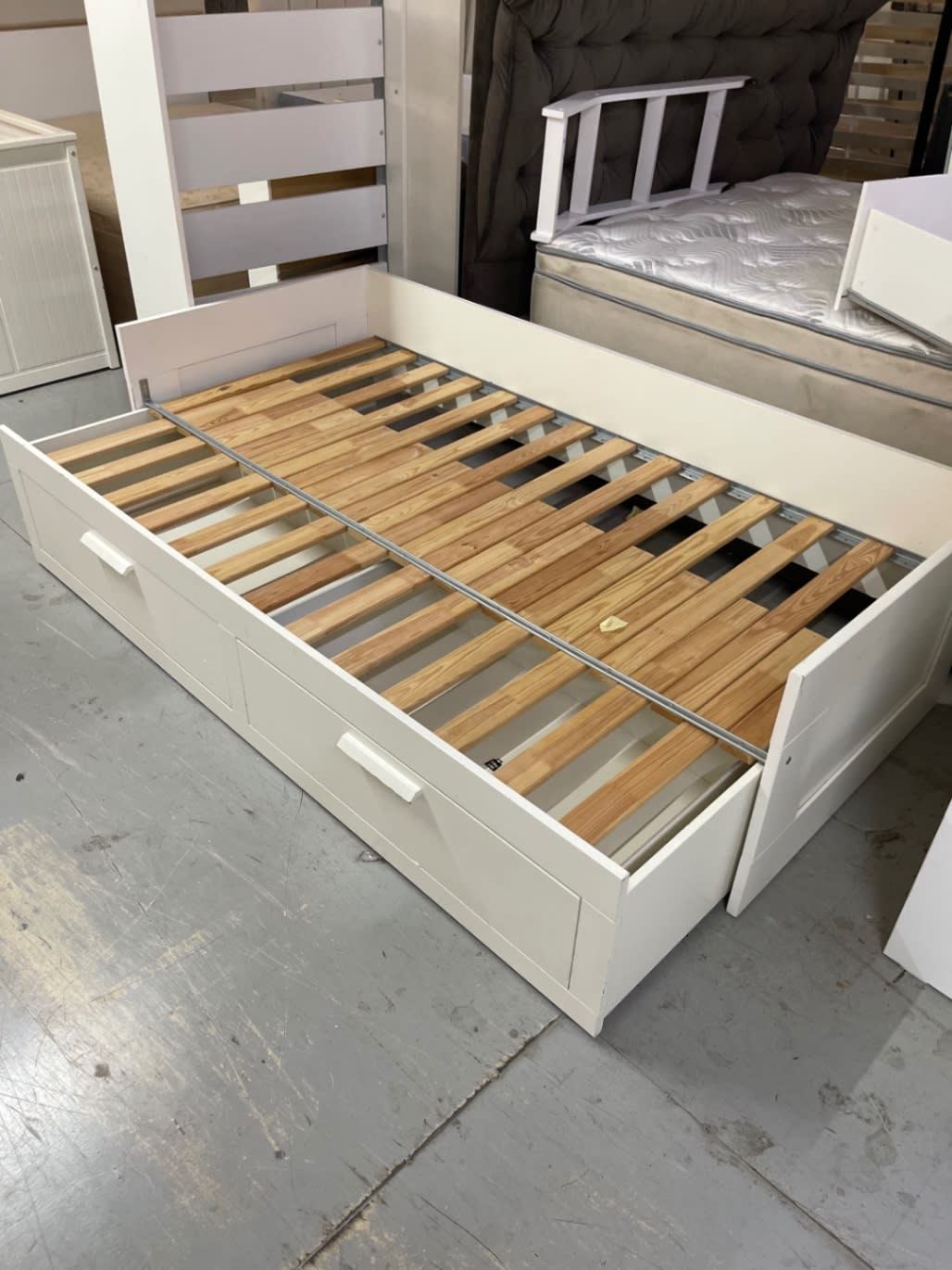 Single Bed Frame with Storage Drawers 2