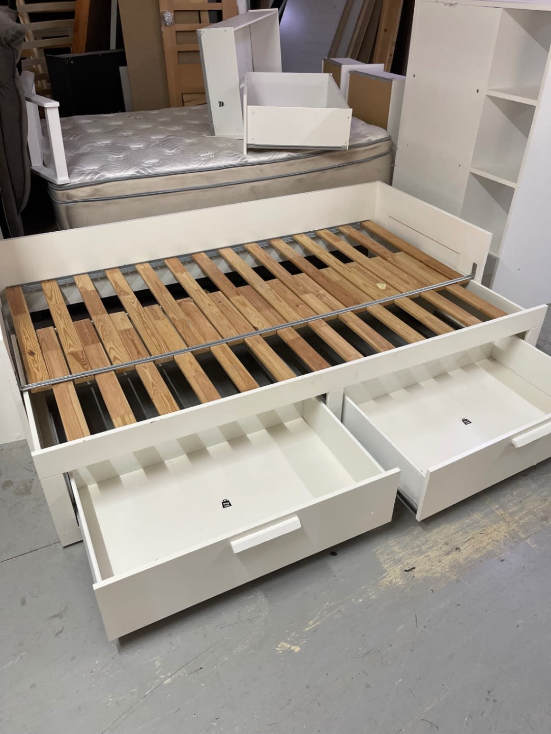 Single Bed Frame with Storage Drawers 3