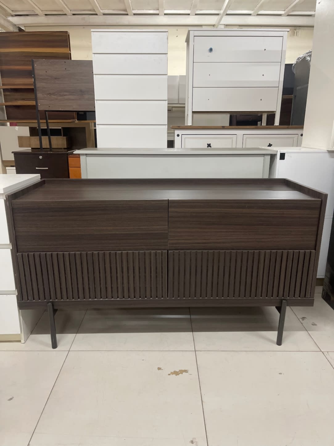 2-Drawer Dresser with Fluted Front