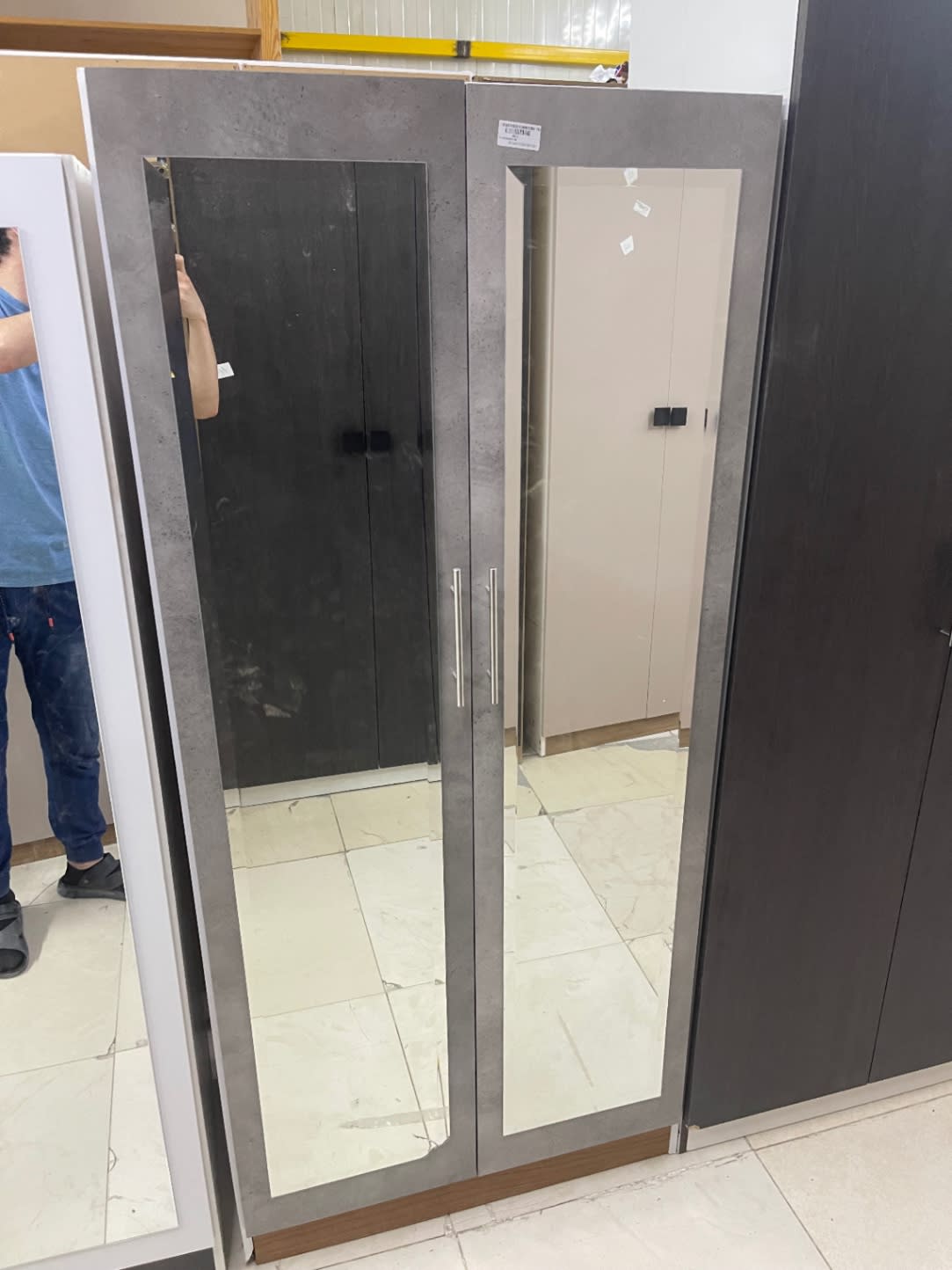 2-Door Mirrored Wardrobe