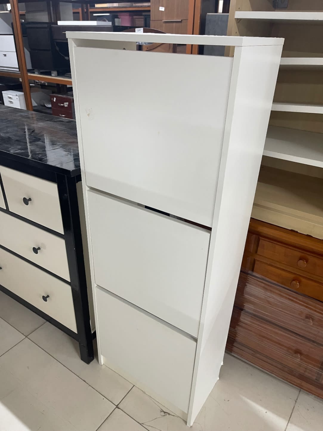 3-Door Flip-Down Shoe Rack 3