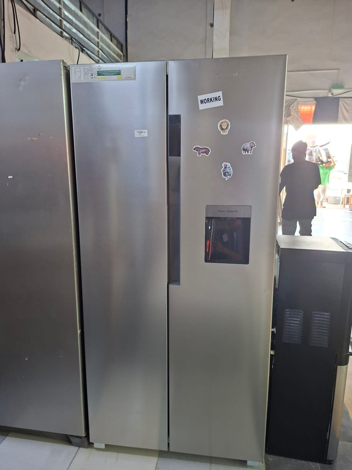 Side-by-Side Refrigerator with Water Dispenser