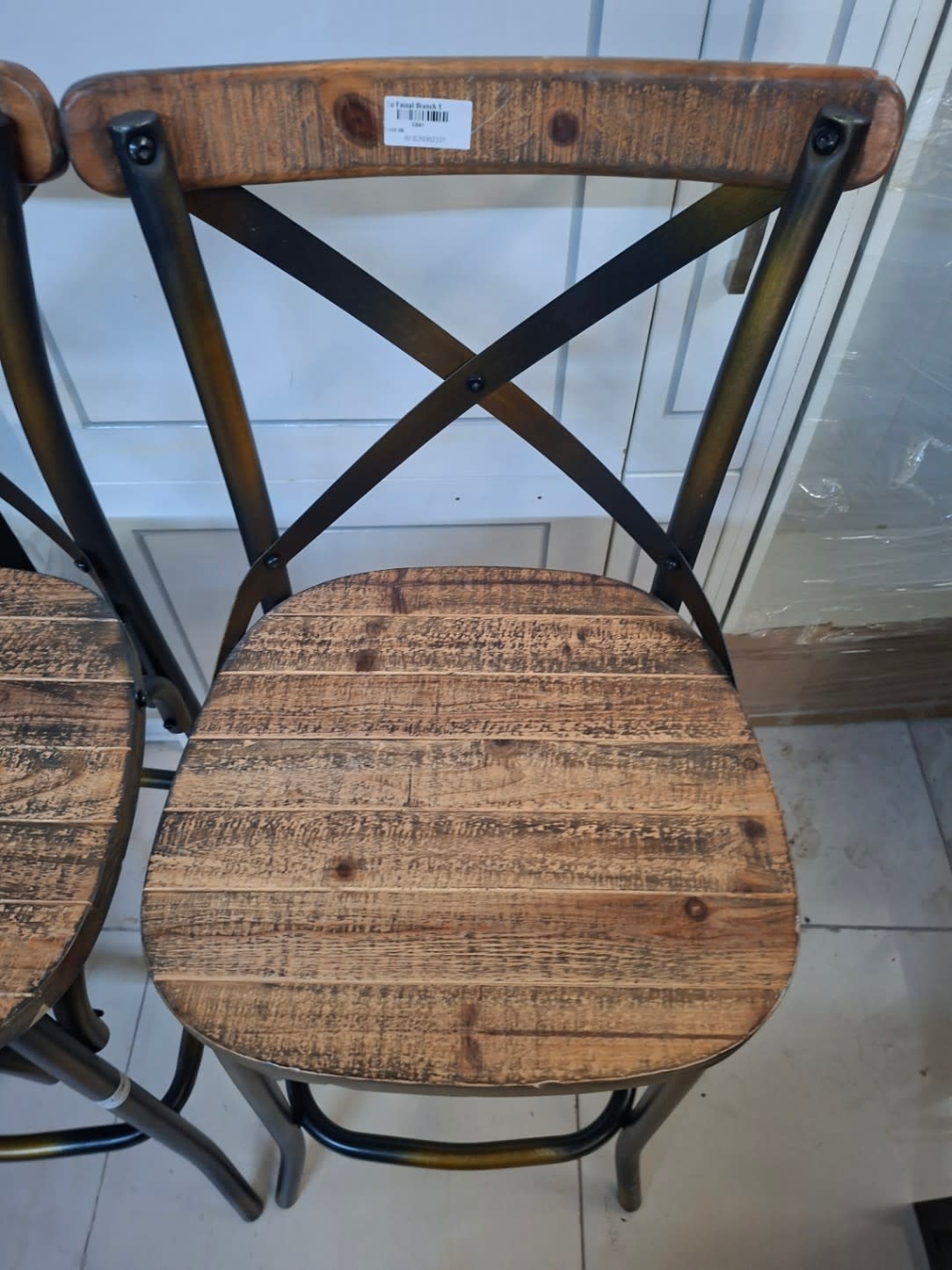 Cross-Back Bar Stool 3