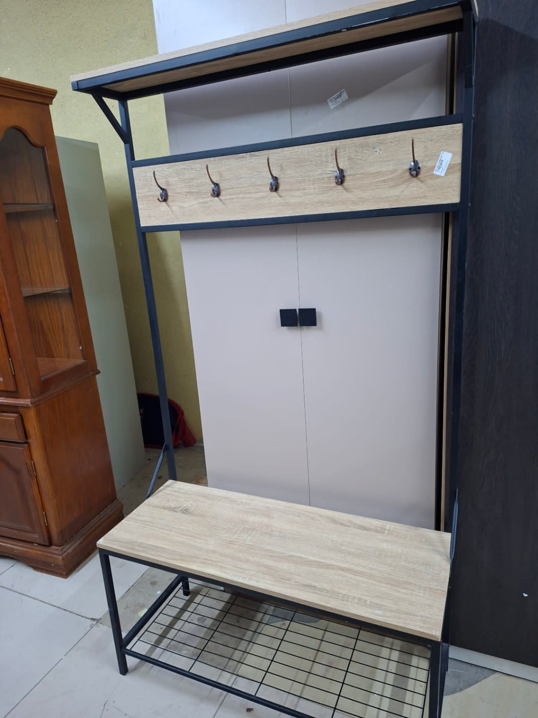 Hallway Coat Rack with Bench and Shoe Shelf