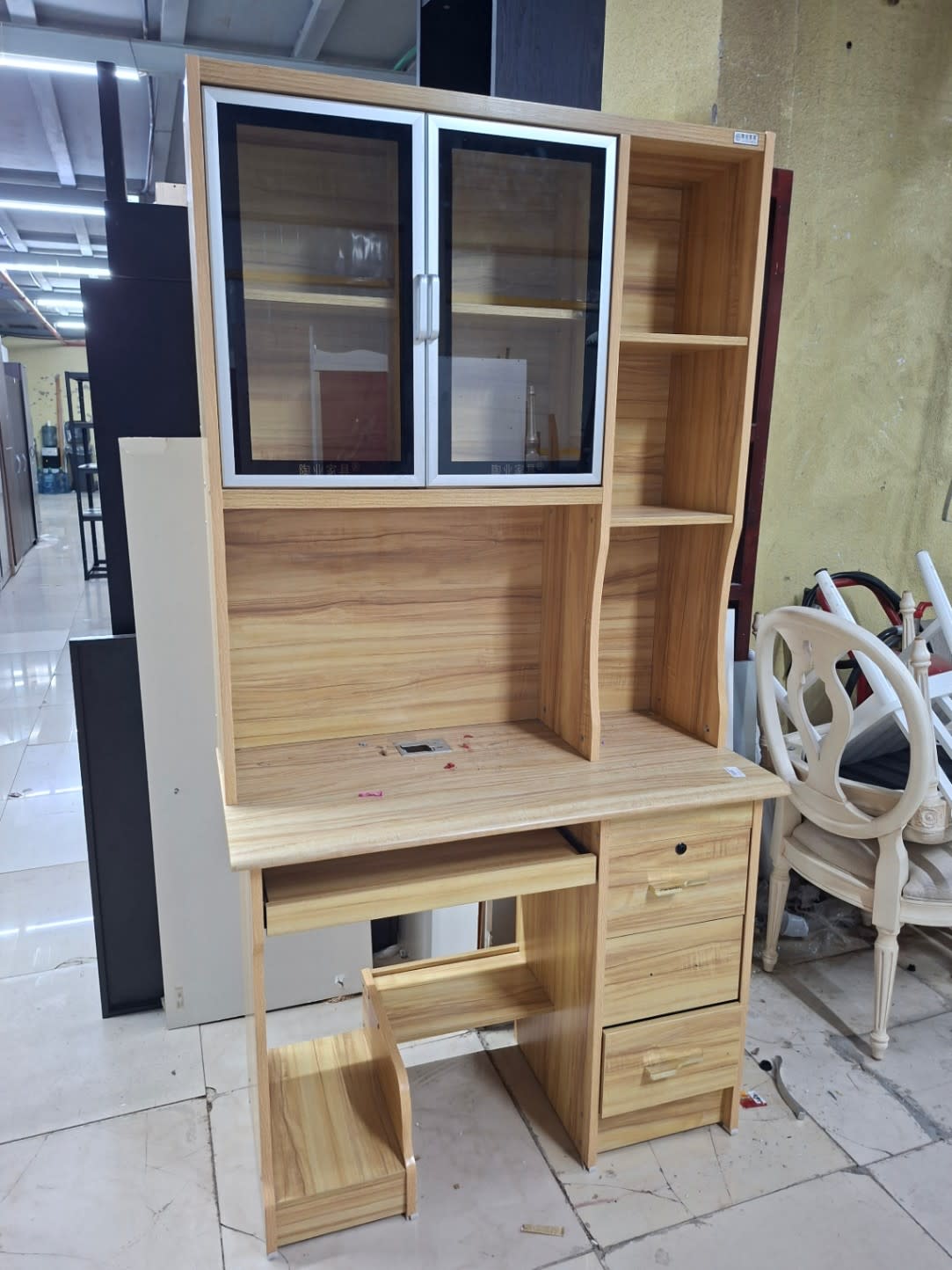 Computer Desk with Hutch and Storage Cabinet