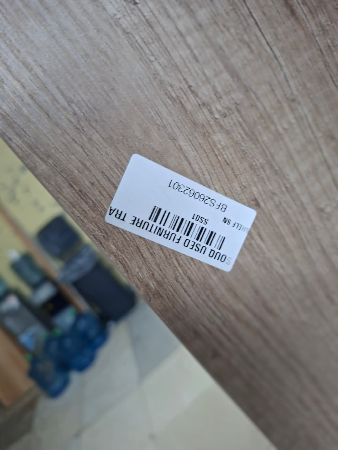 Bufaisal barcode label BFS26062301 for used 5-tier shelving unit