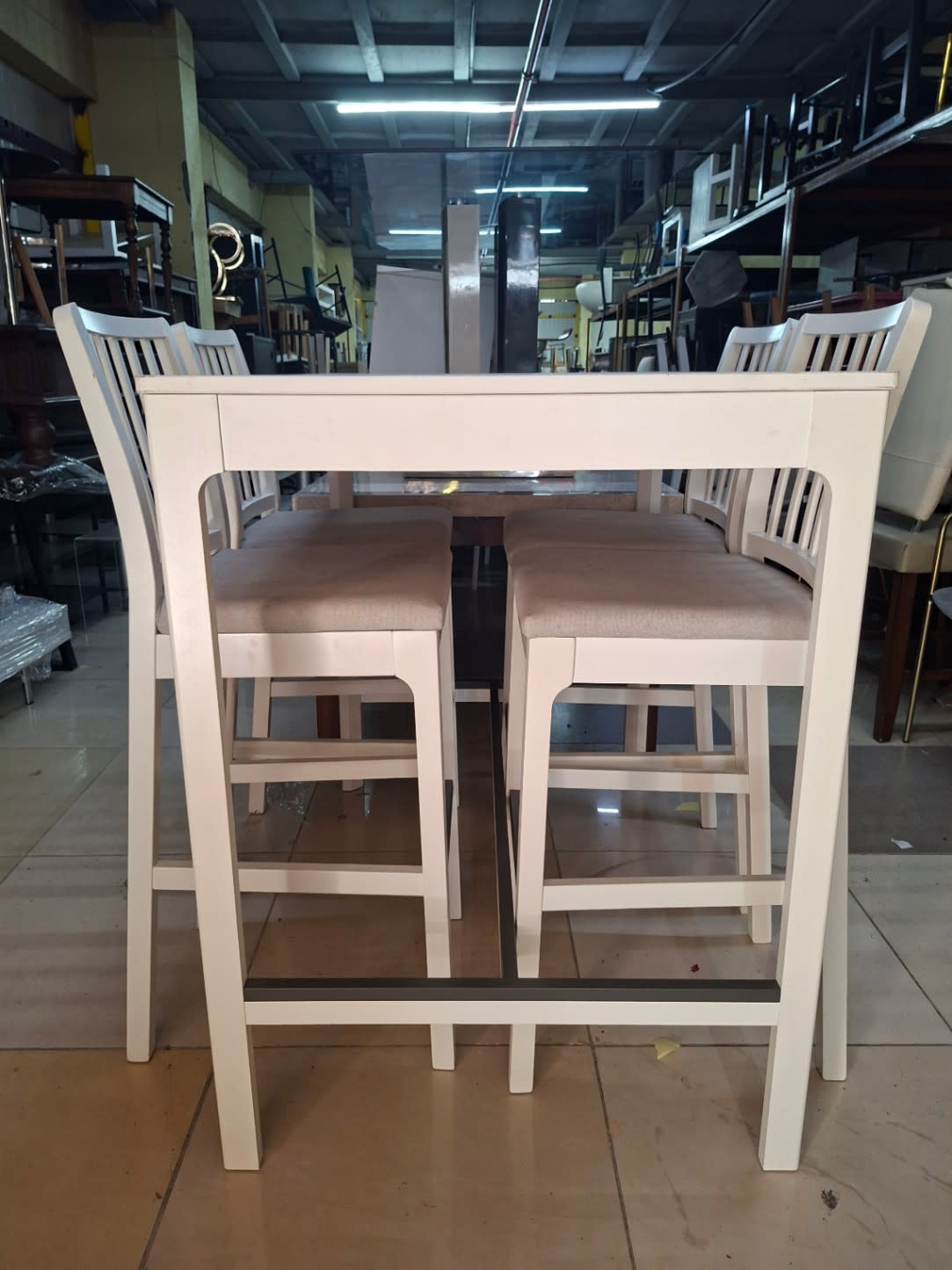 Bar-Height Dining Set with 4 Chairs 2