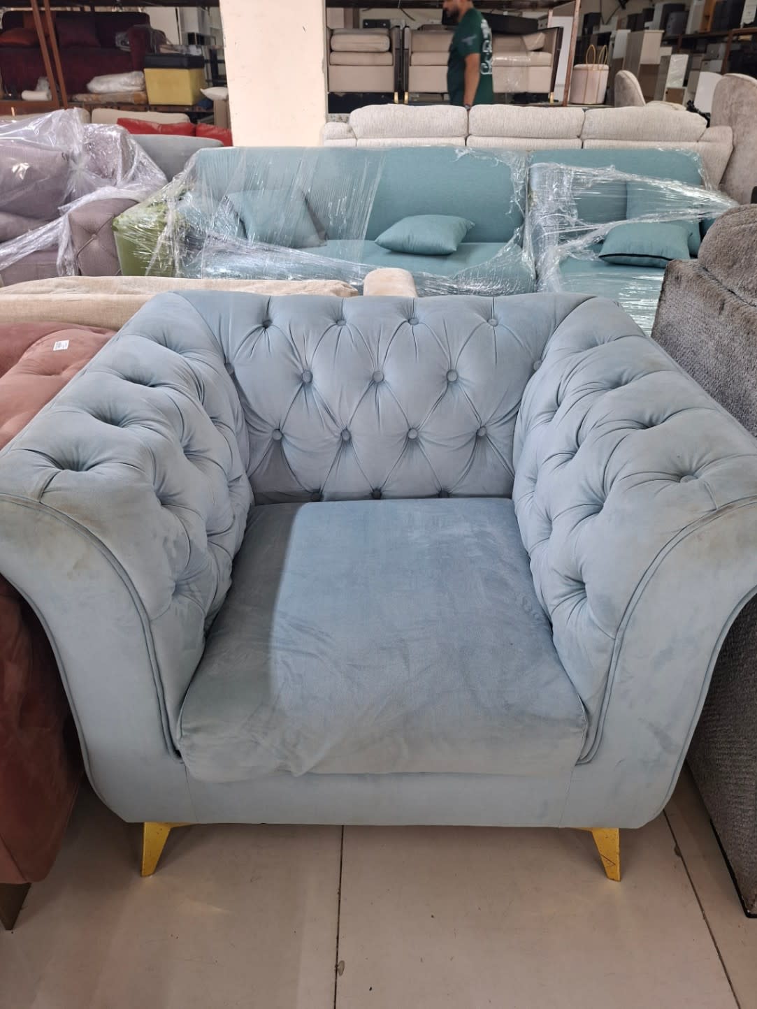 Chesterfield-Style Accent Armchair