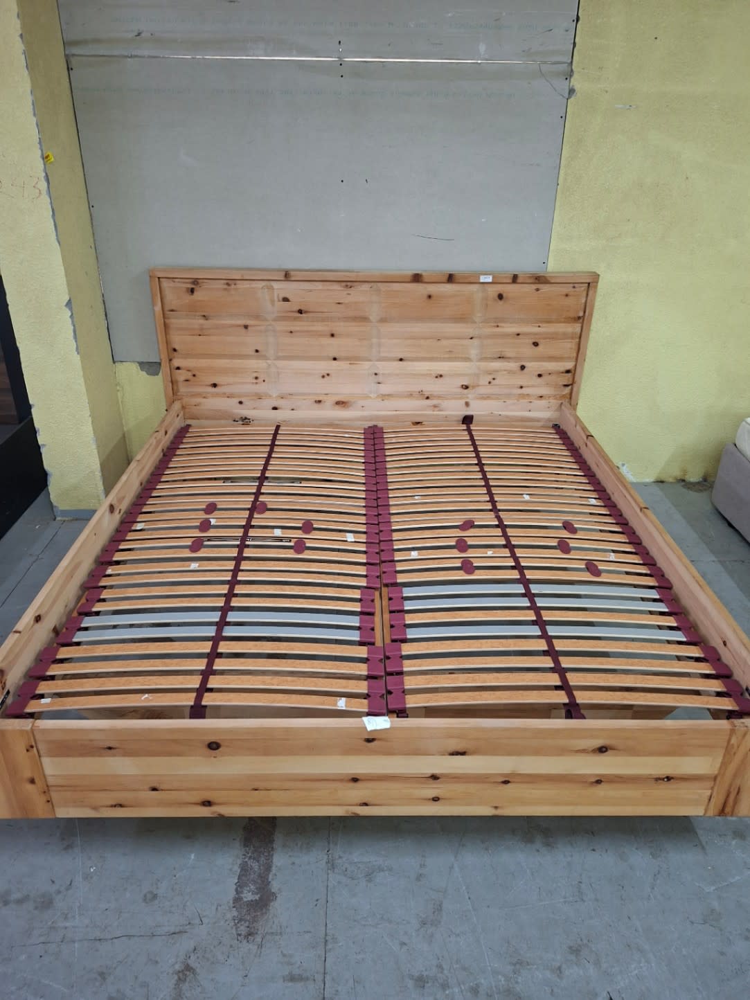 King Bed Frame with Slatted Base