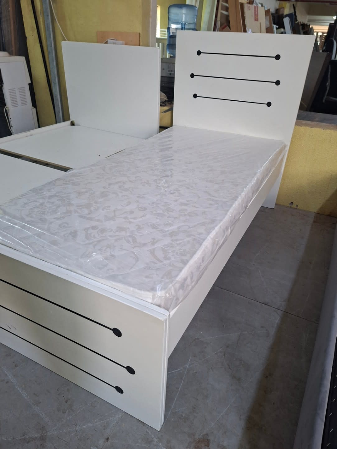 Single Bed Frame with Mattress 2