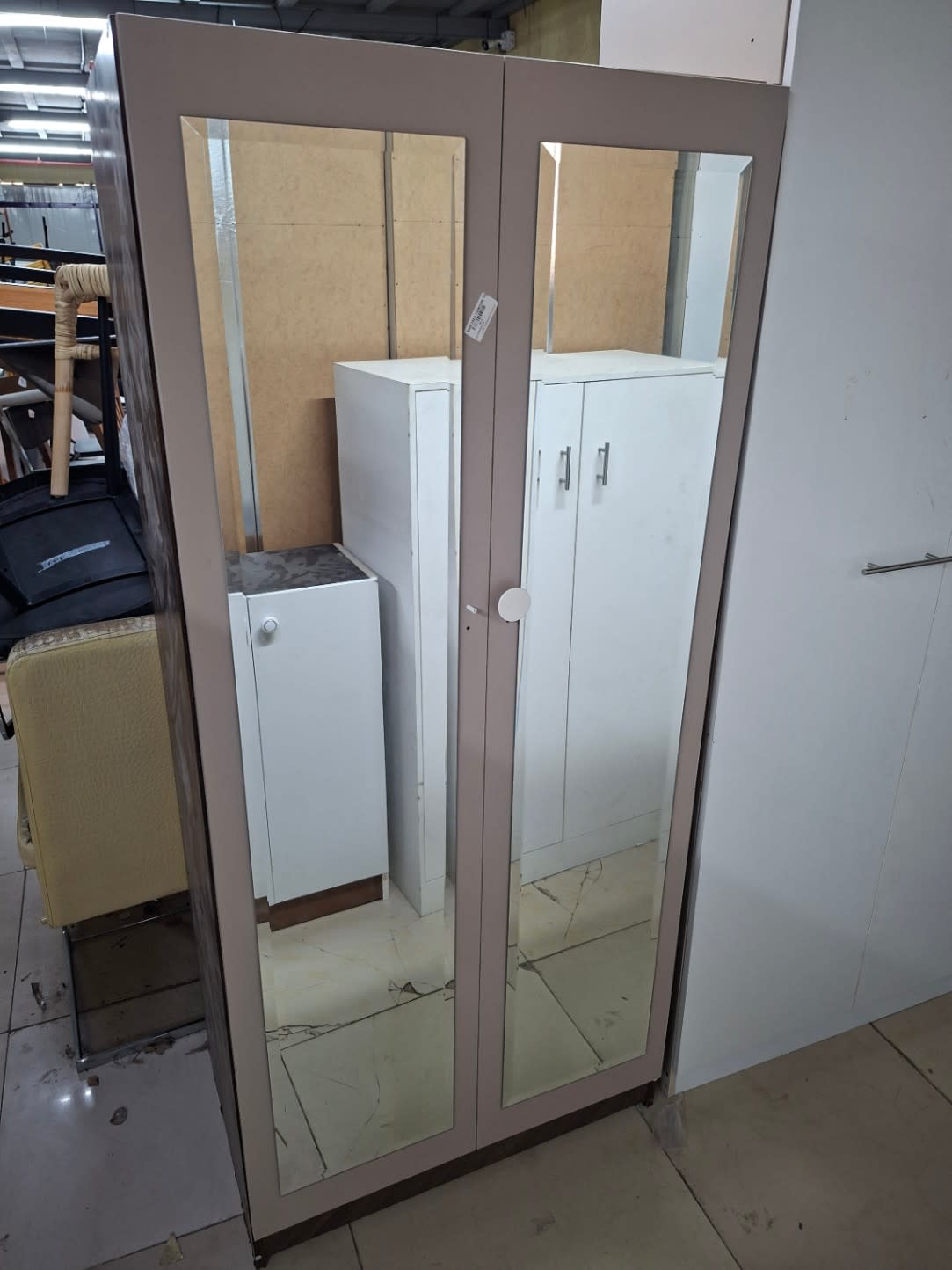 2-Door Mirrored Wardrobe