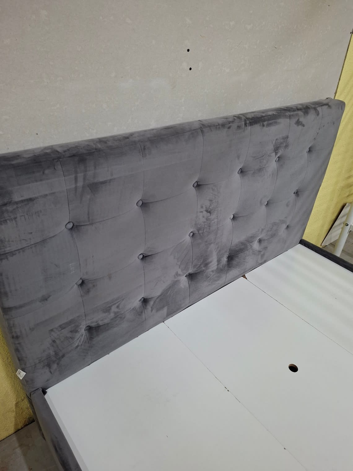 Double Bed Frame with Upholstered Headboard 3