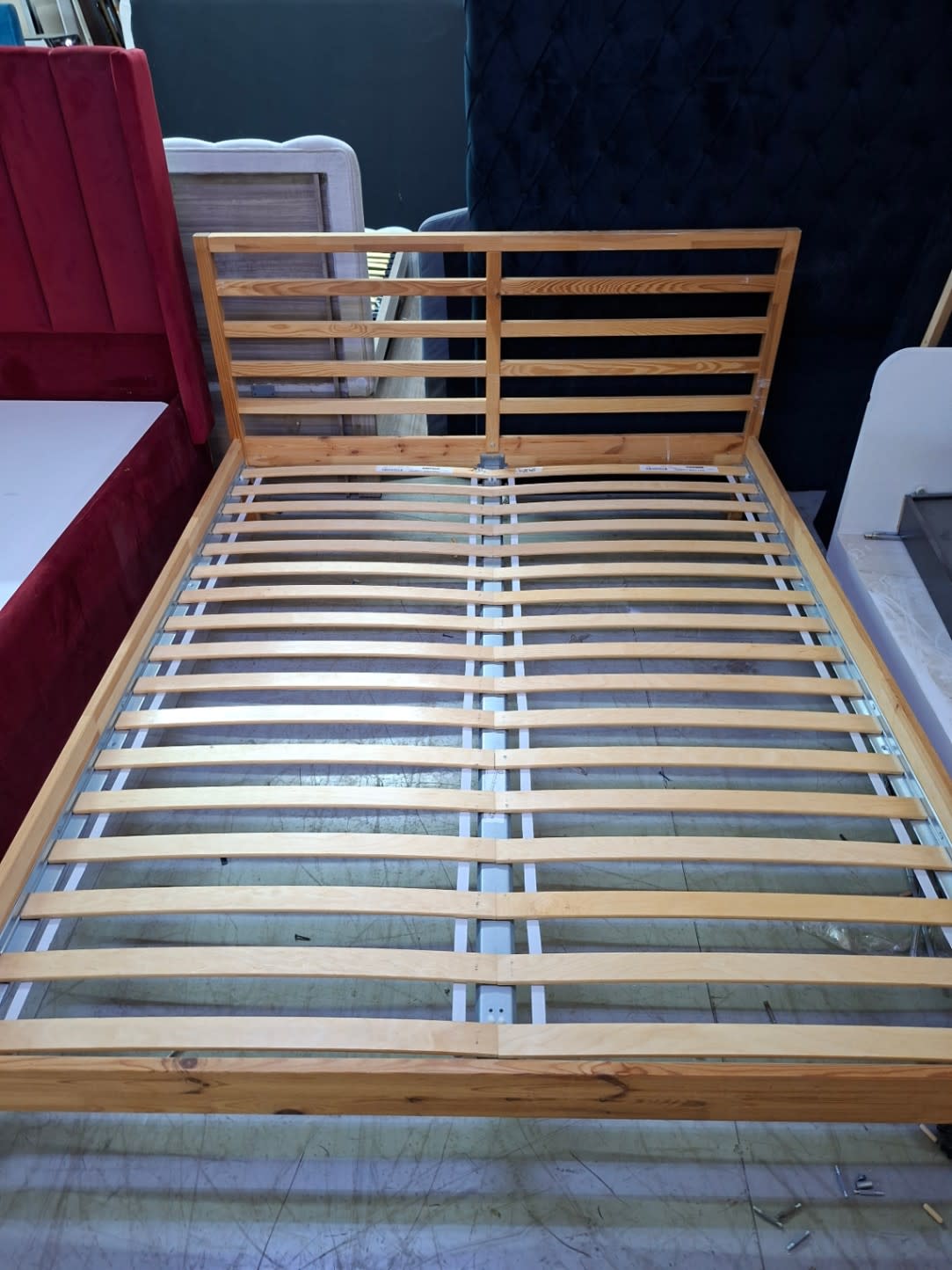 Queen Bed Frame with Slatted Base