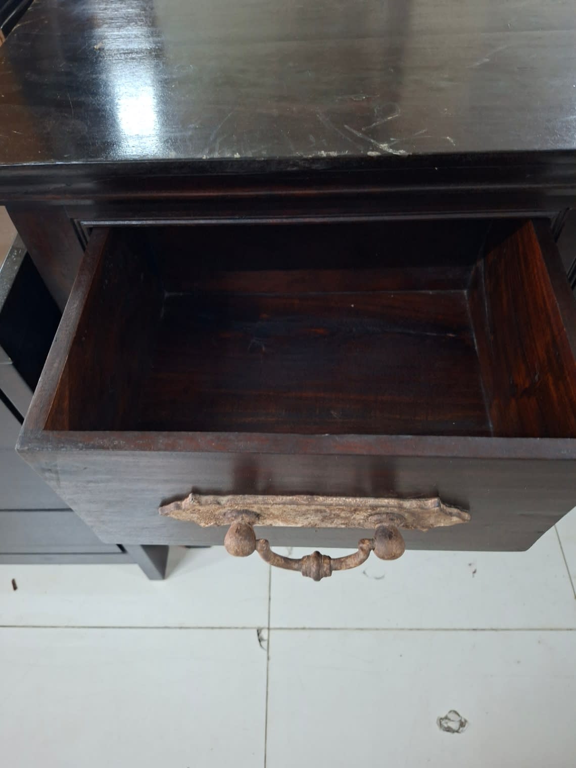 Wooden Sideboard with Drawers and Cabinet 2