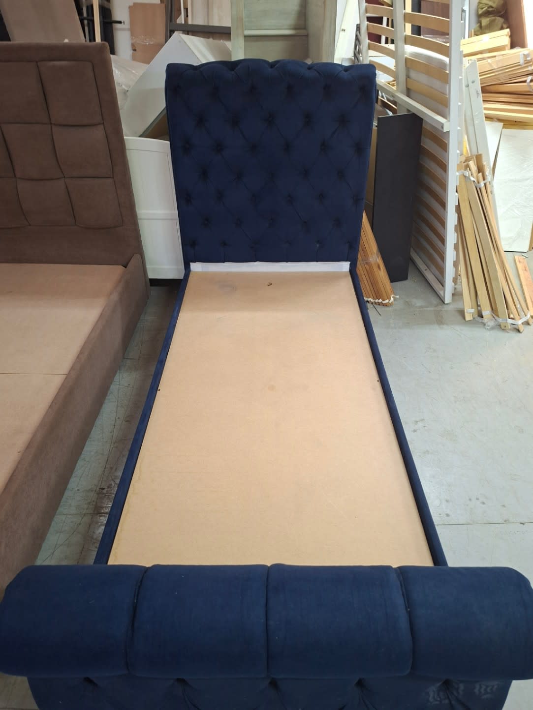 Single Upholstered Bed Frame