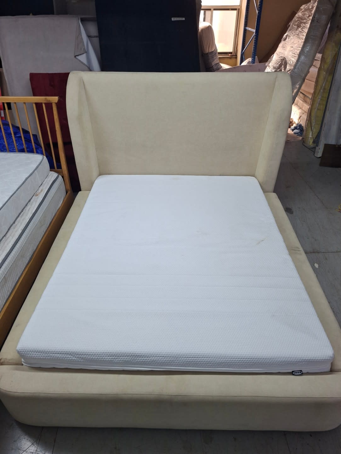 Upholstered Queen Bed Frame with Mattress