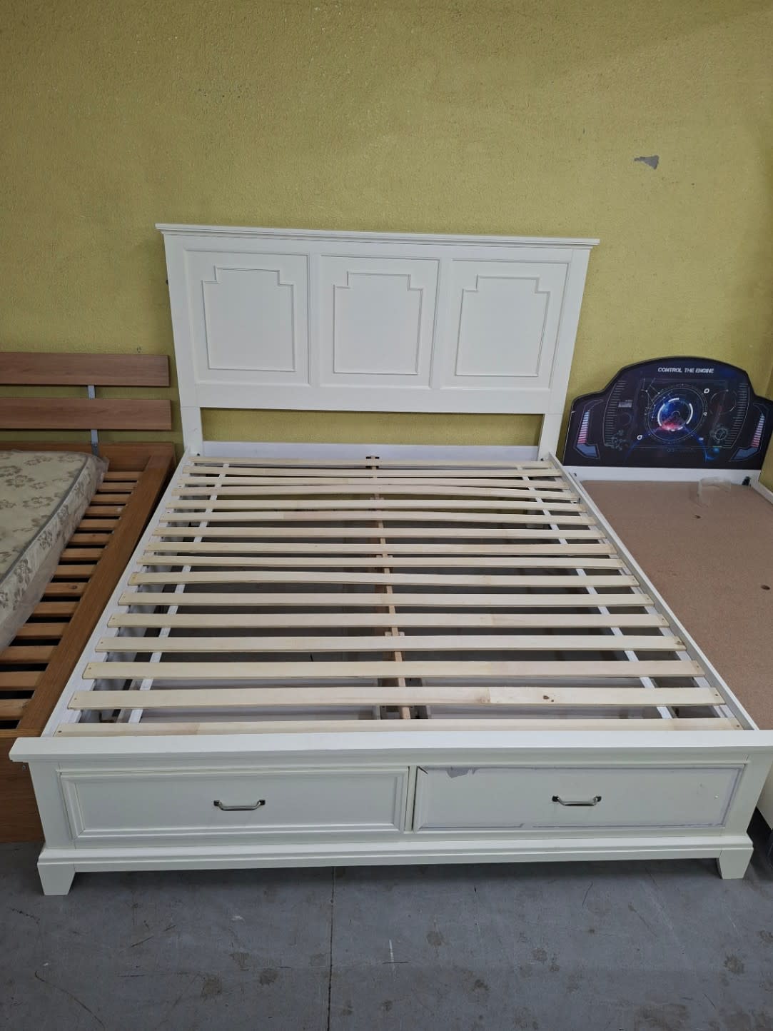 King Bed Frame with Storage Drawers
