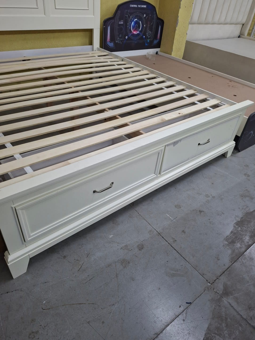 King Bed Frame with Storage Drawers 3