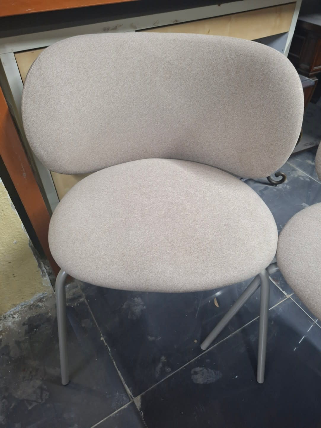 upholstered dining chair. 2