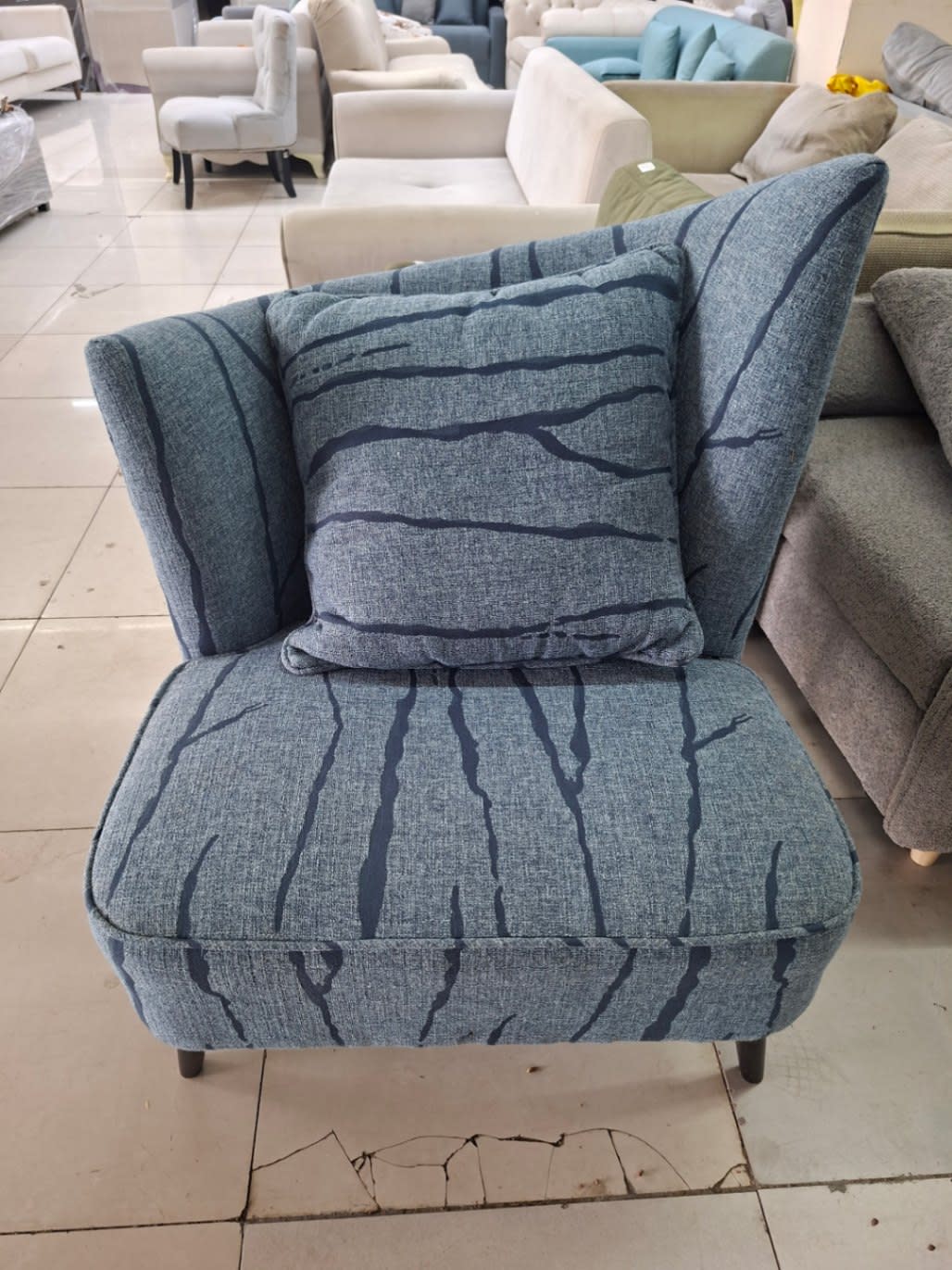 modern asymmetrical accent chair