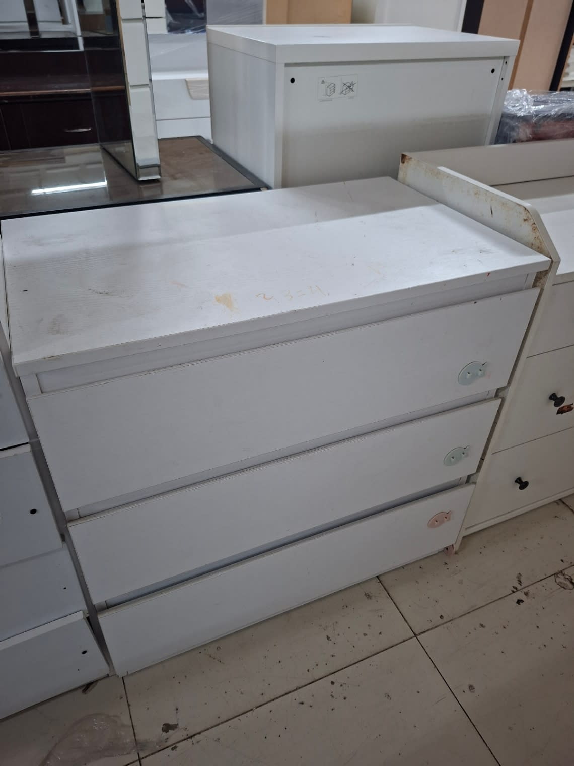 three-drawer dresser
