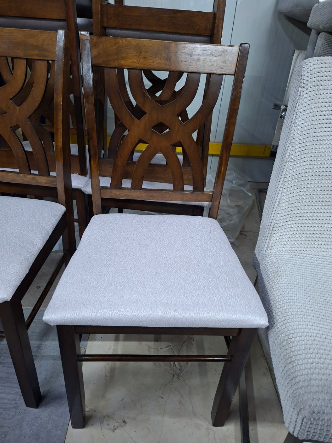 Dining Chair Wood Frame Upholstered Seat