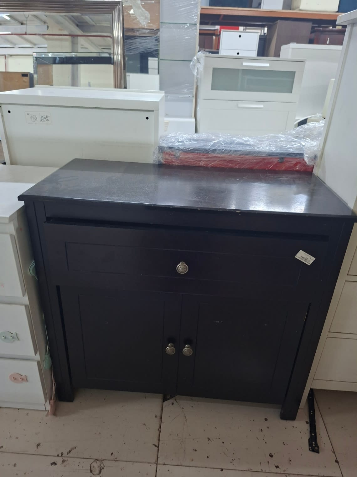 Storage Cabinet with Drawer and Double Door