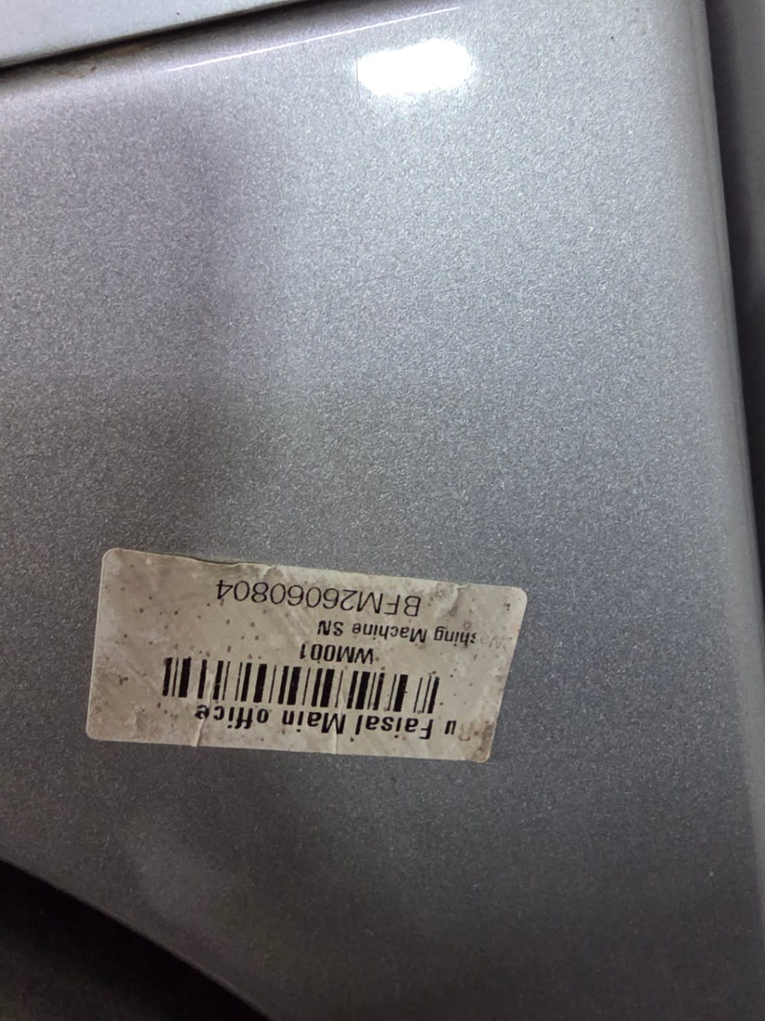 Bufaisal barcode label BFM26060804 for used Samsung 7kg front-load washing machine