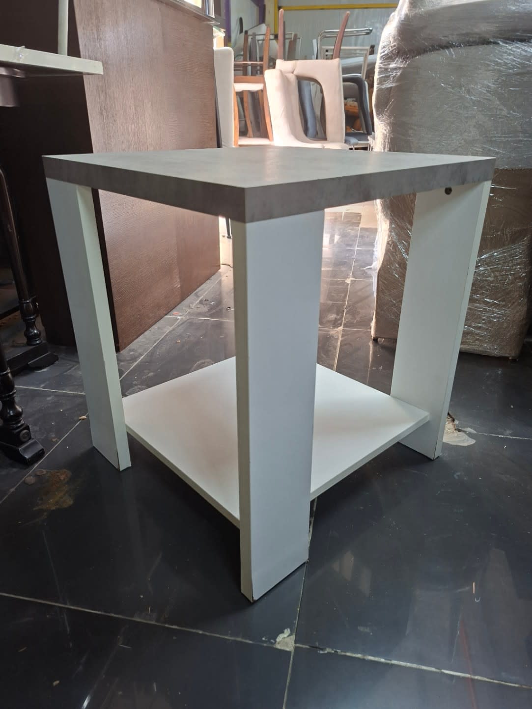 Side Table with Lower Shelf 2