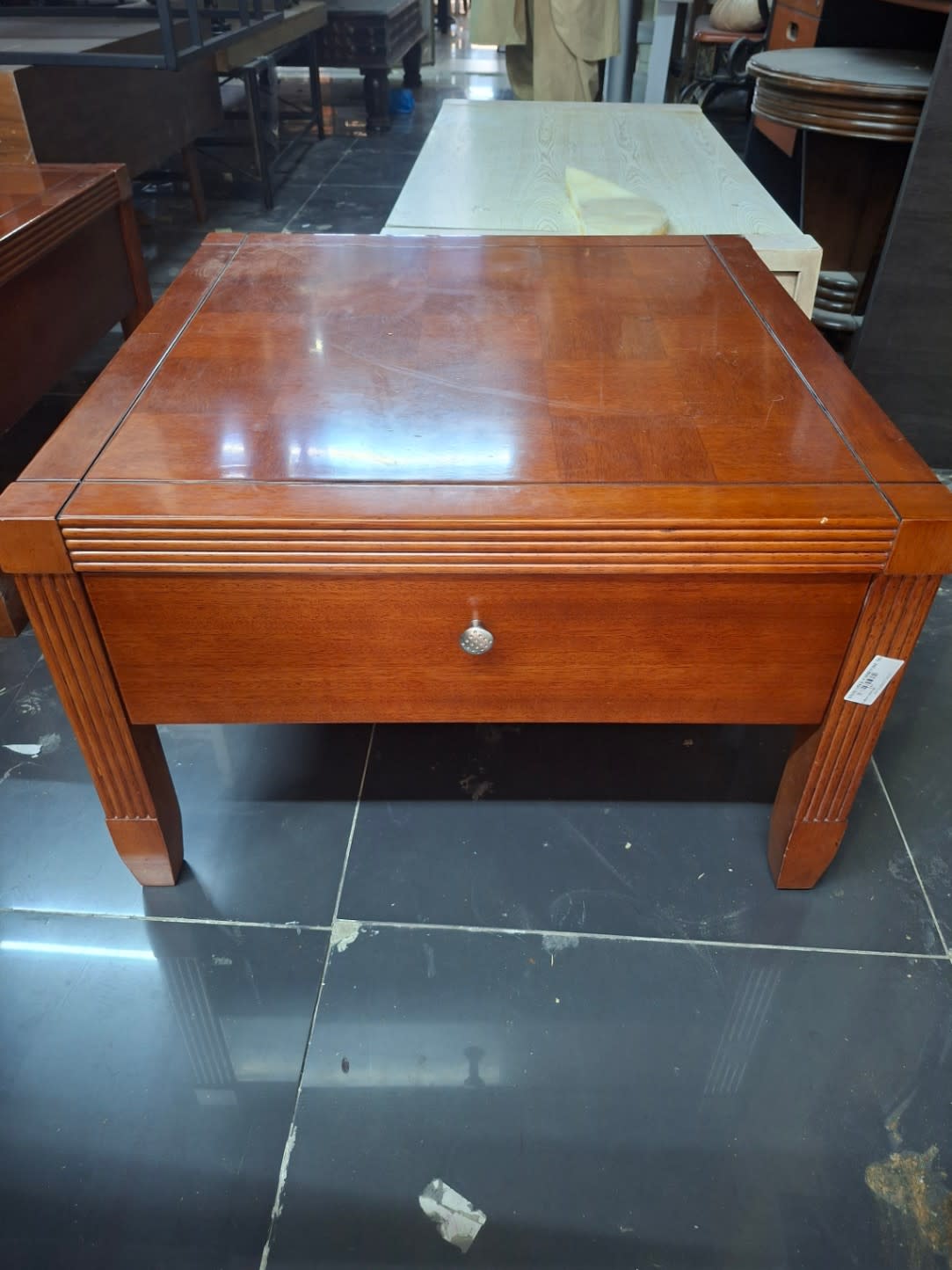 Square Coffee Table with Drawer