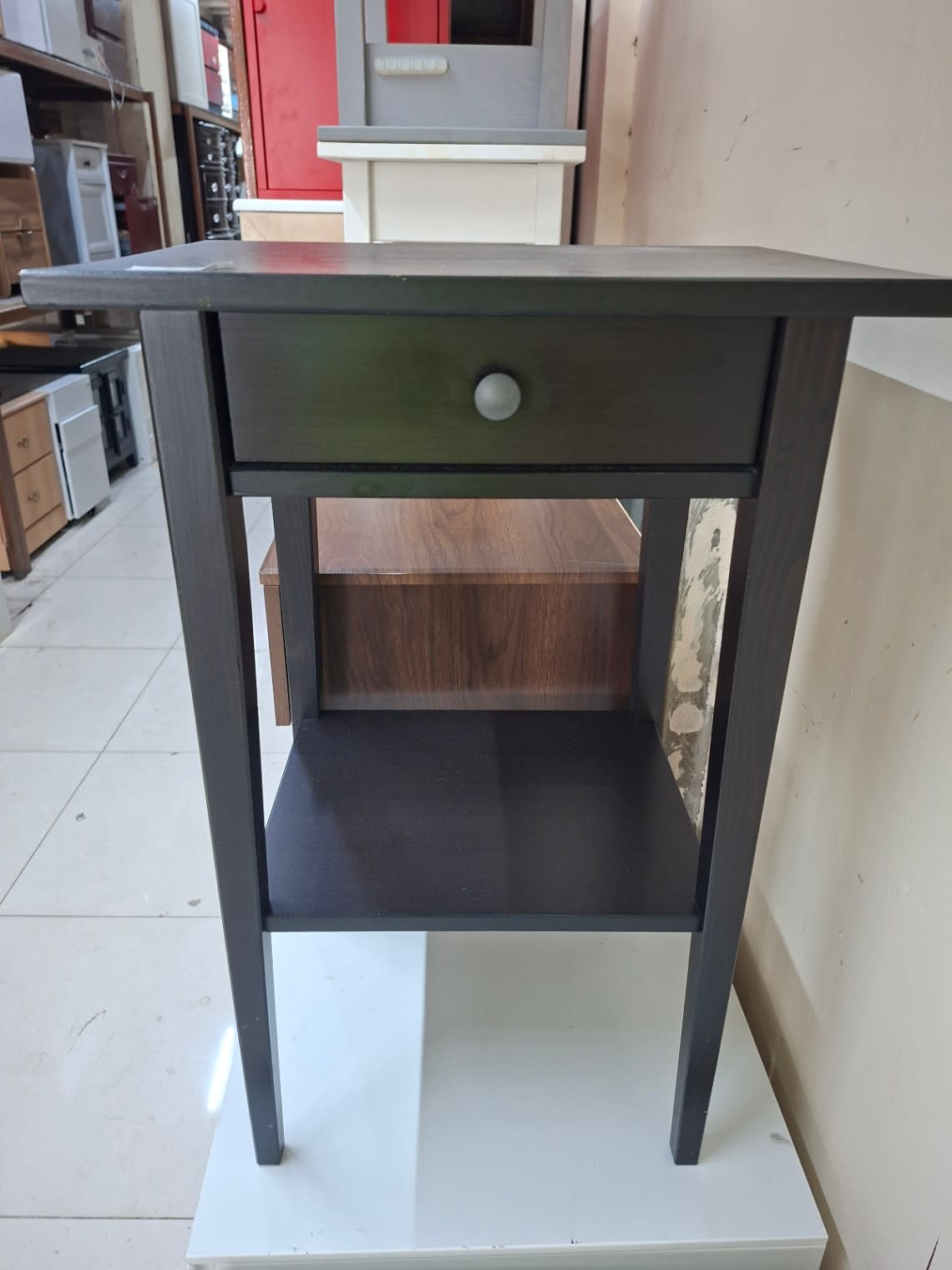 Bedside Table with Drawer and Lower Shelf