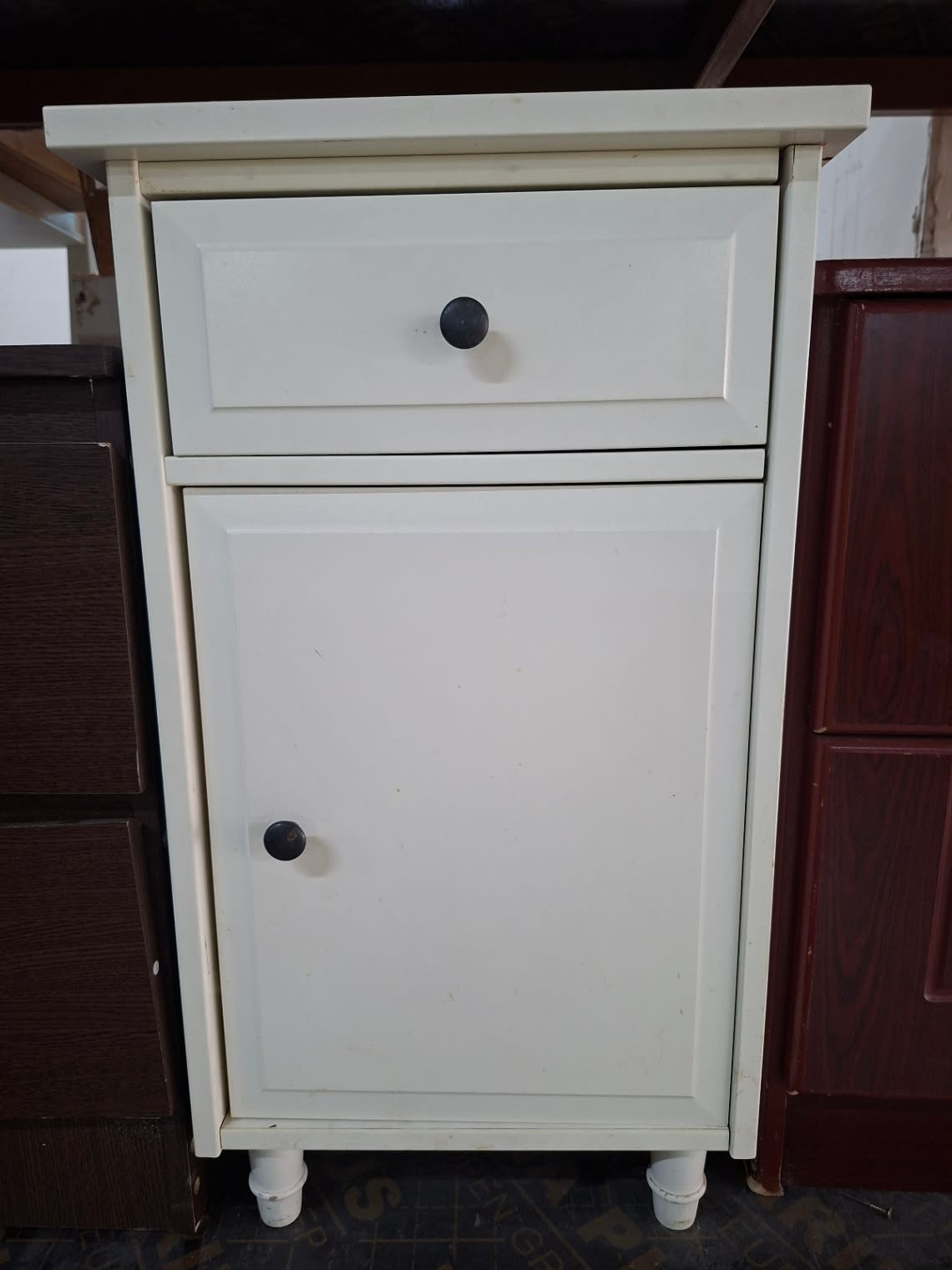 Bedside Table with Drawer and Cabinet