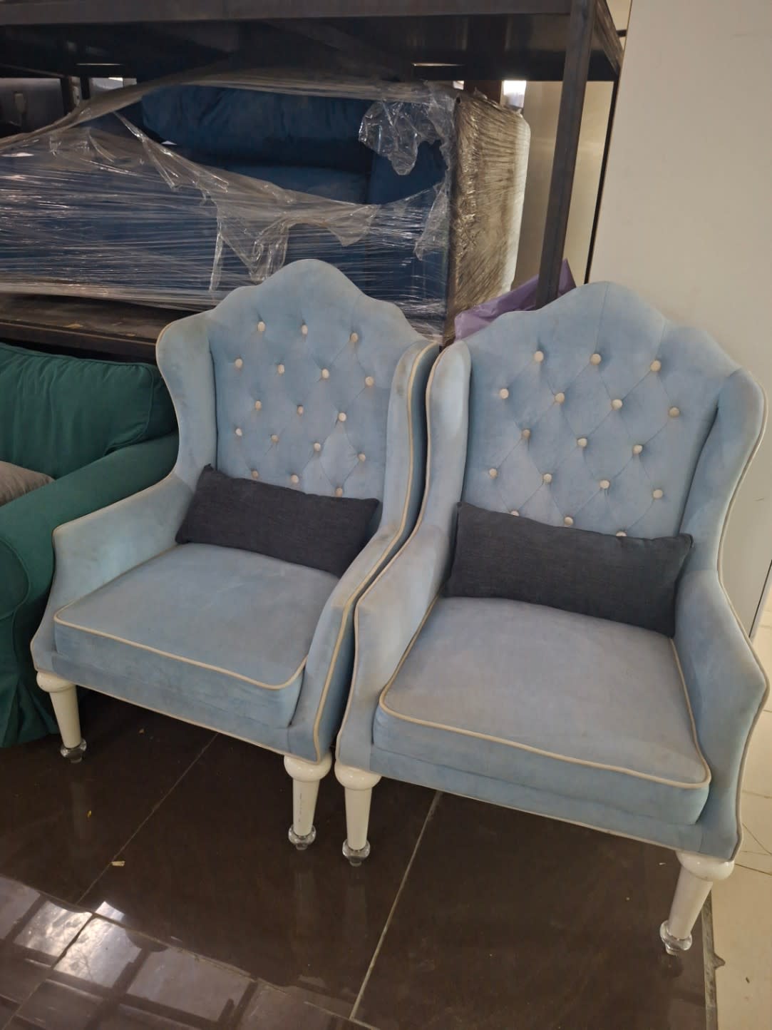 Wingback Accent Chair Pair