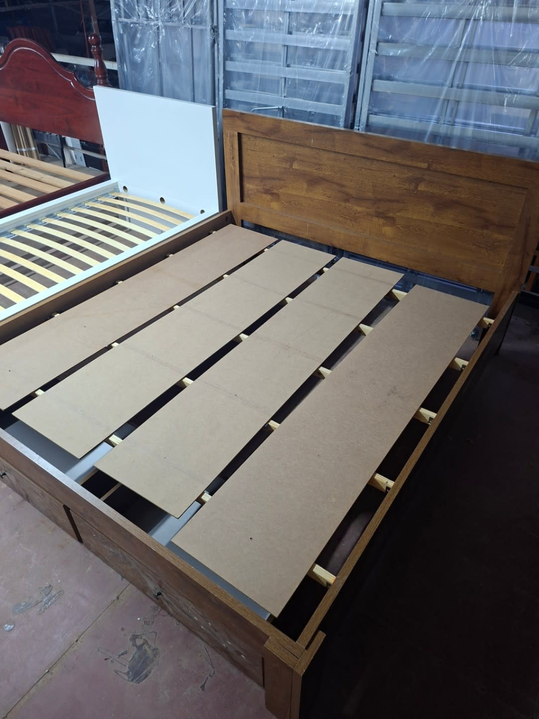 Queen Bed Frame with Storage Drawers 2