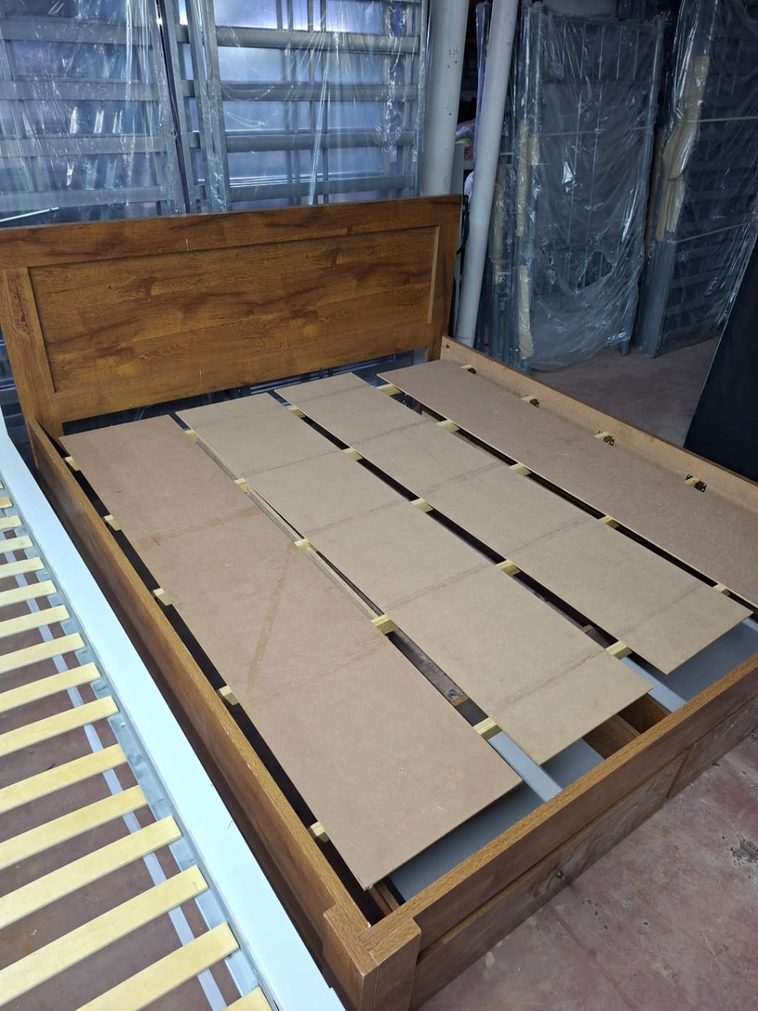 Queen Bed Frame with Storage Drawers 3