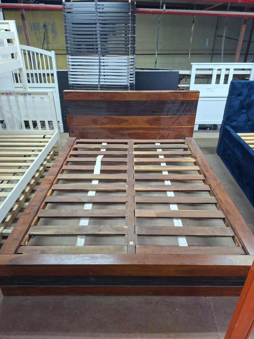 Queen Wooden Bed Frame with Headboard