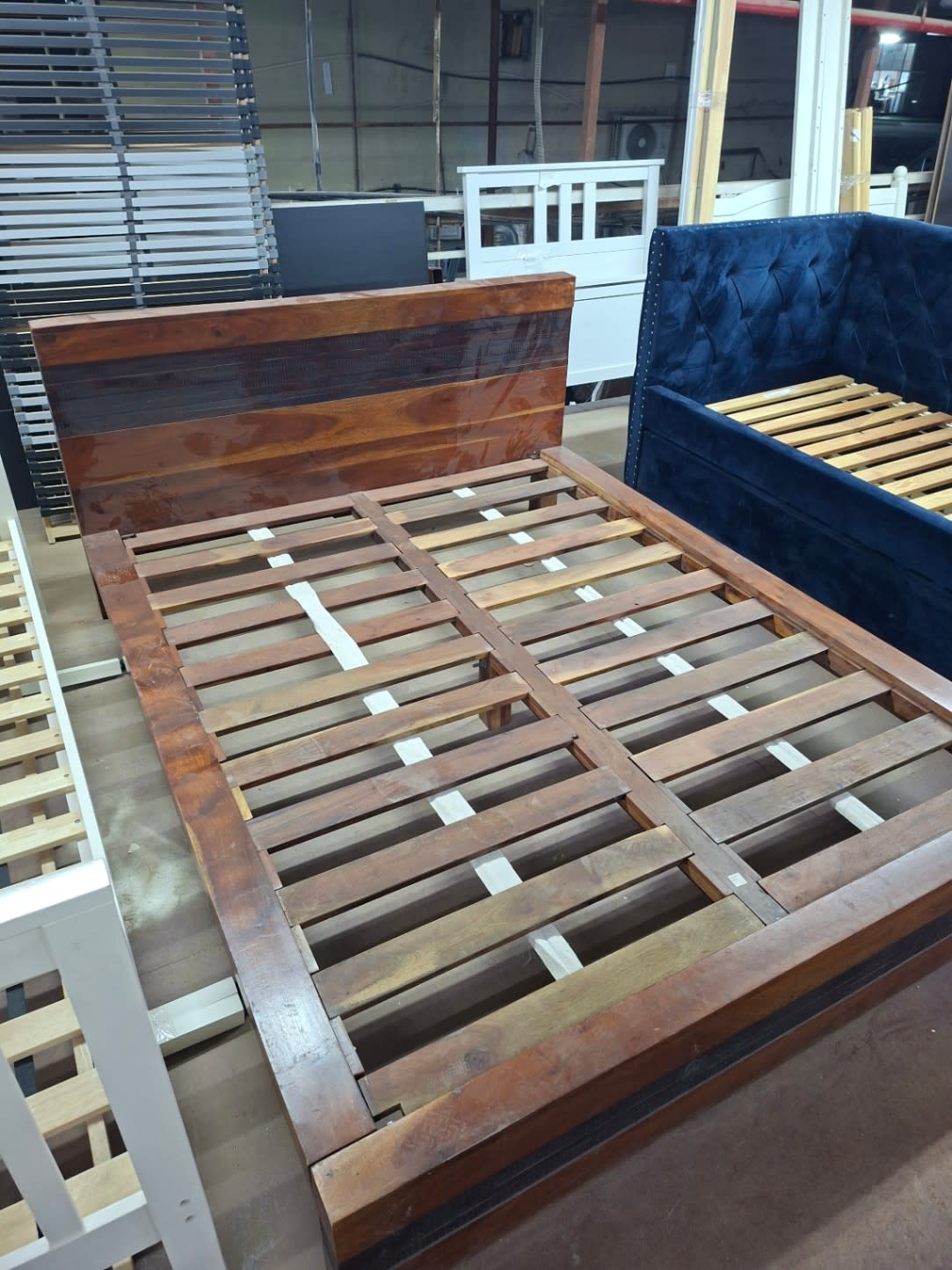 Queen Wooden Bed Frame with Headboard 2