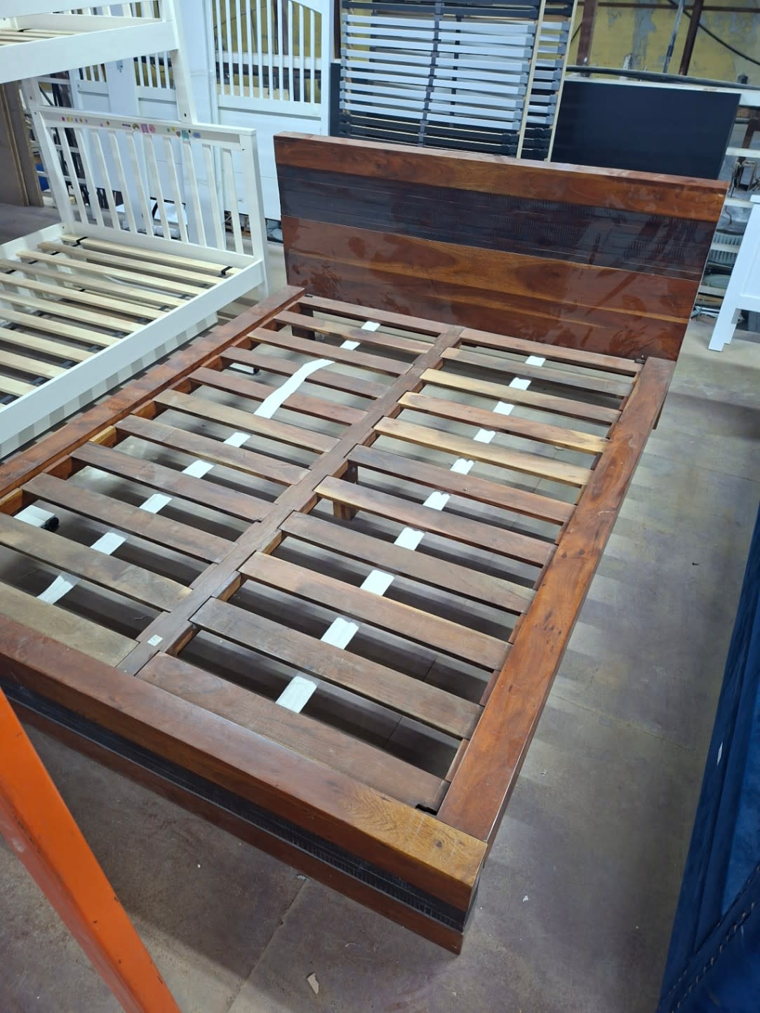 Queen Wooden Bed Frame with Headboard 3