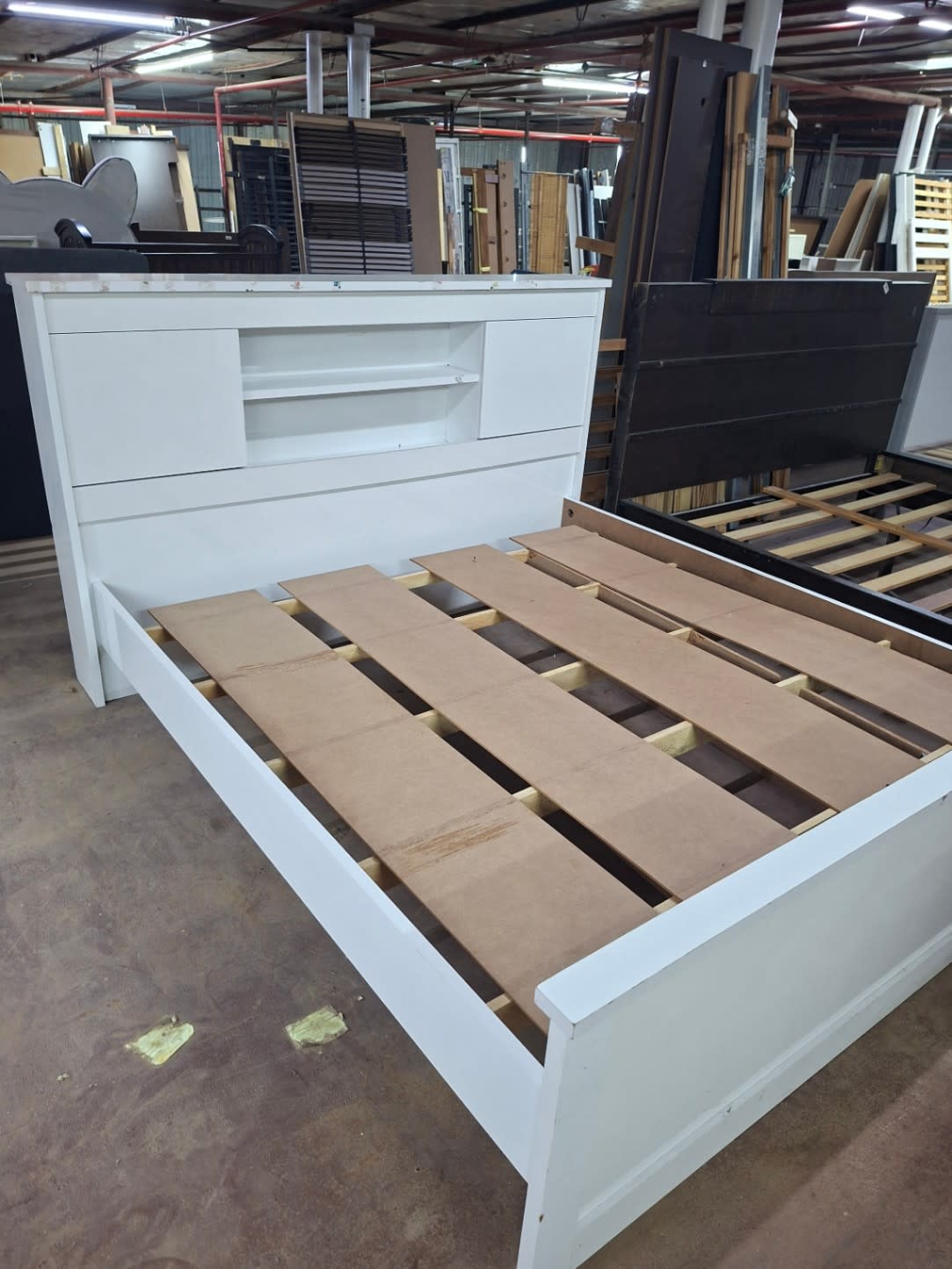Bed Frame with Storage Headboard 2