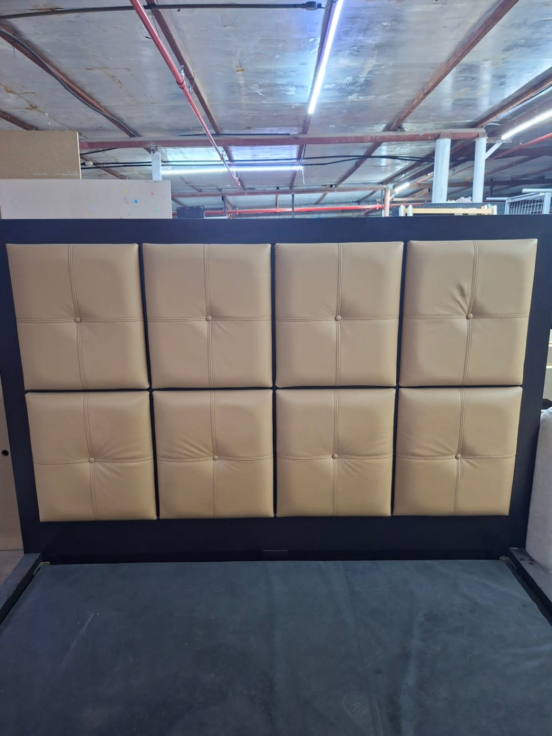 King Bed Frame with Tufted Headboard 3