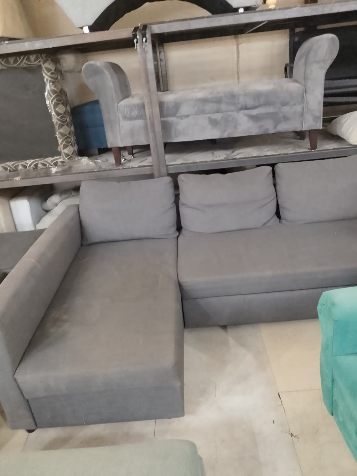 L-Shape Sofa cum bed