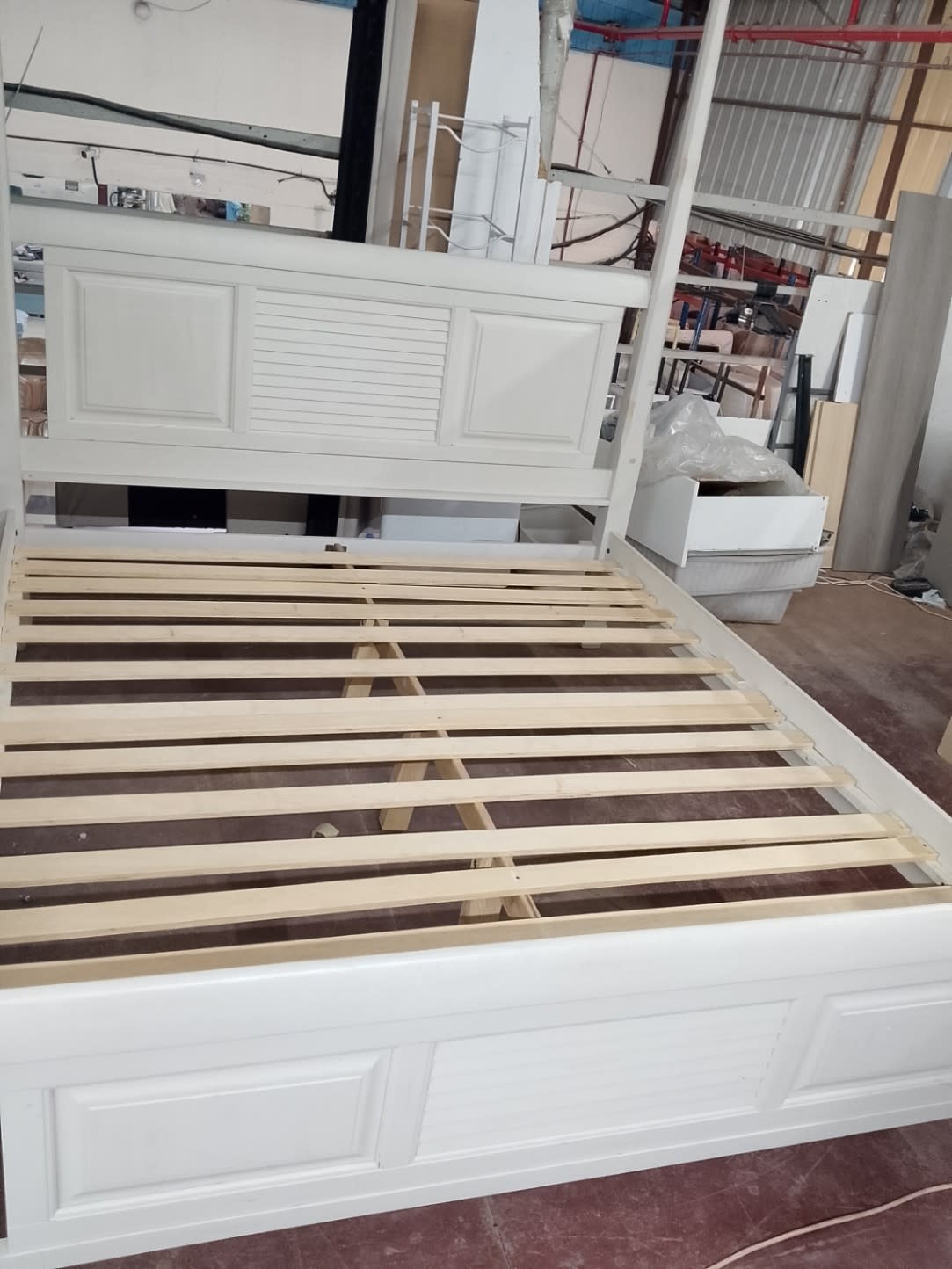 Four-Poster Bed Frame White