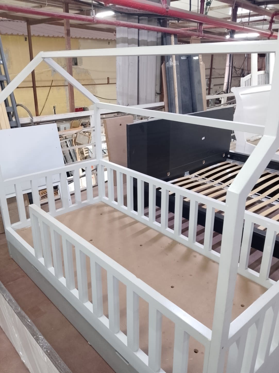 House-Frame Kids Bed White 2