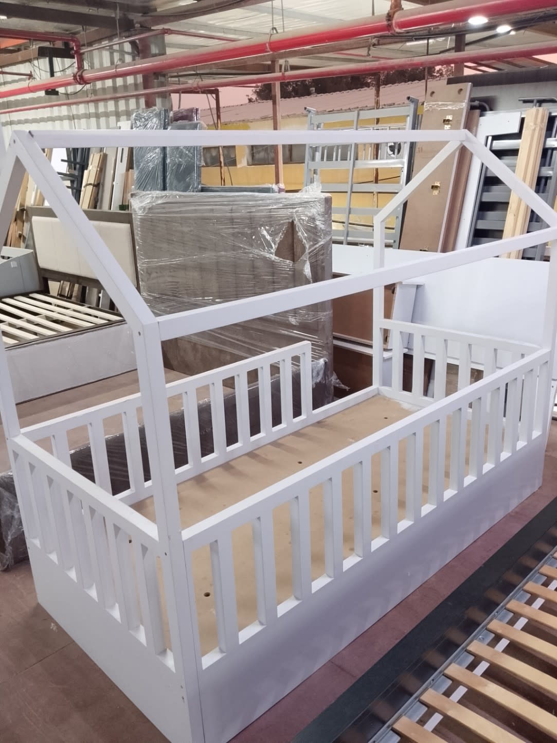 House-Frame Kids Bed White 3