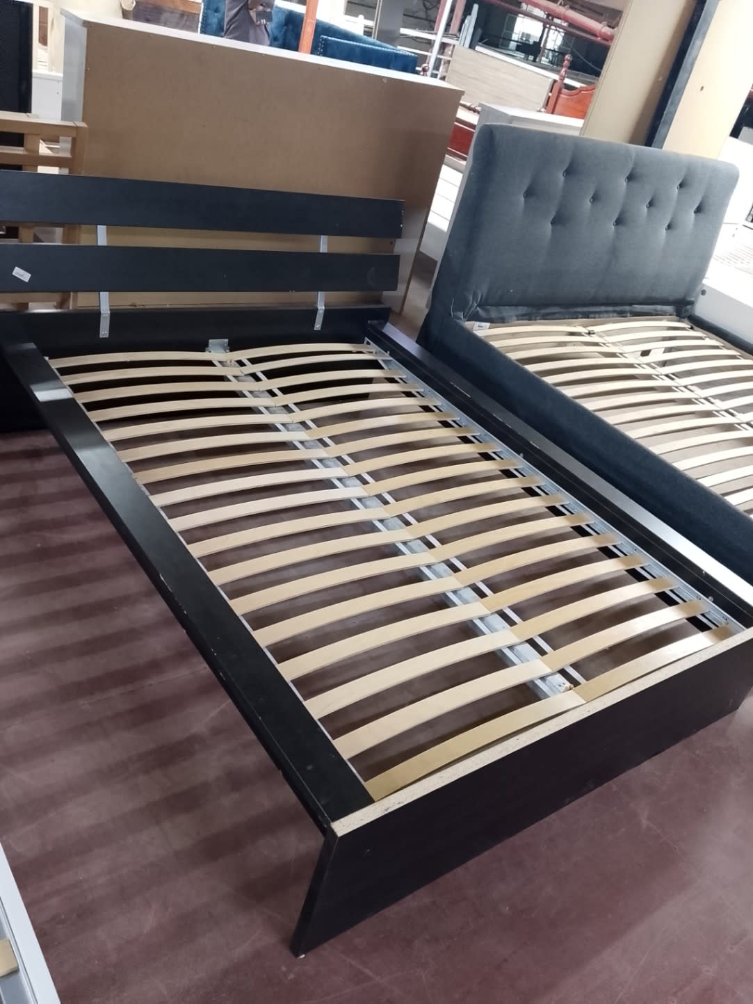 Double Bed Frame with Slatted Base 2