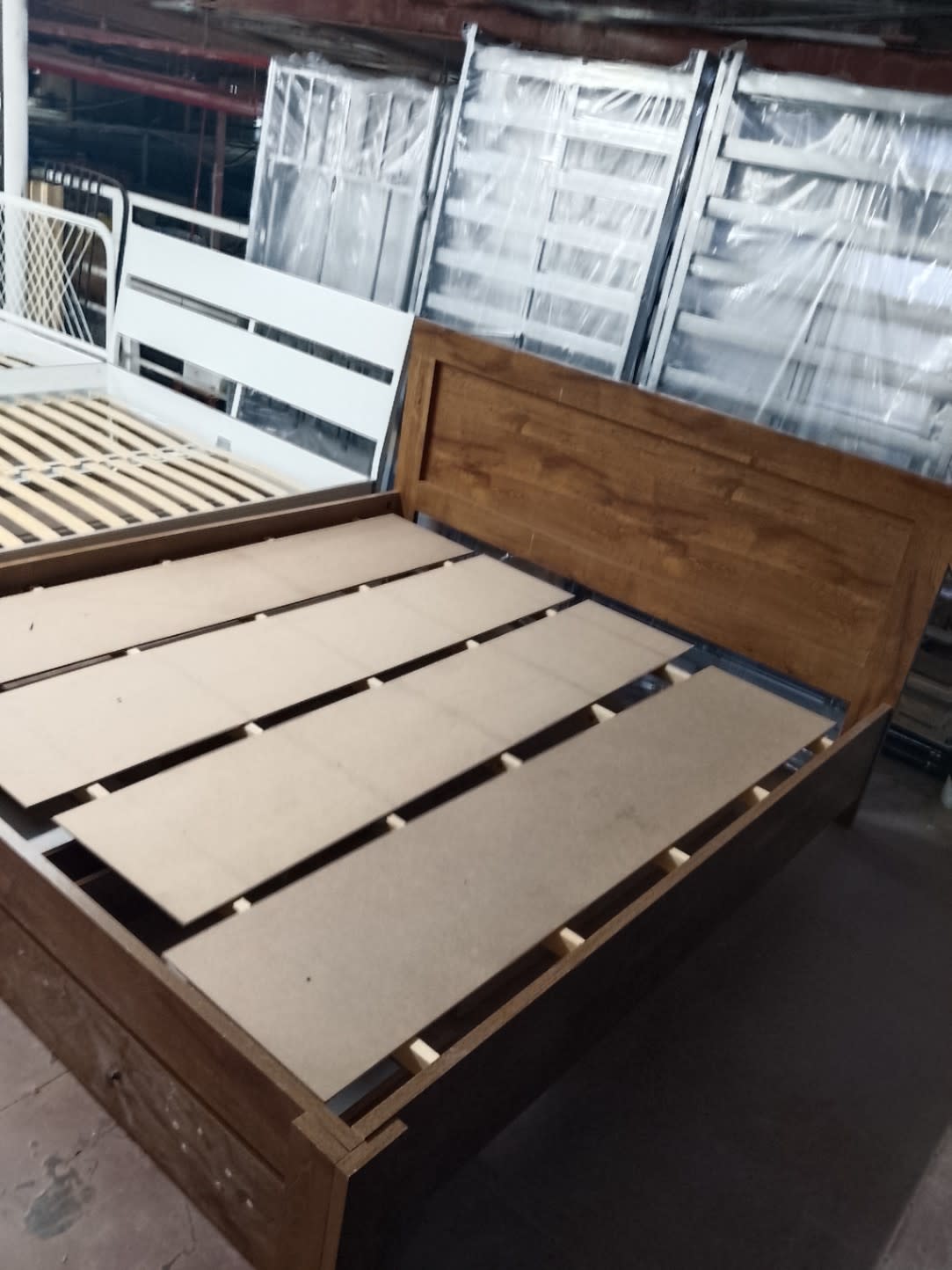 King Bed Frame with Storage Drawers 3