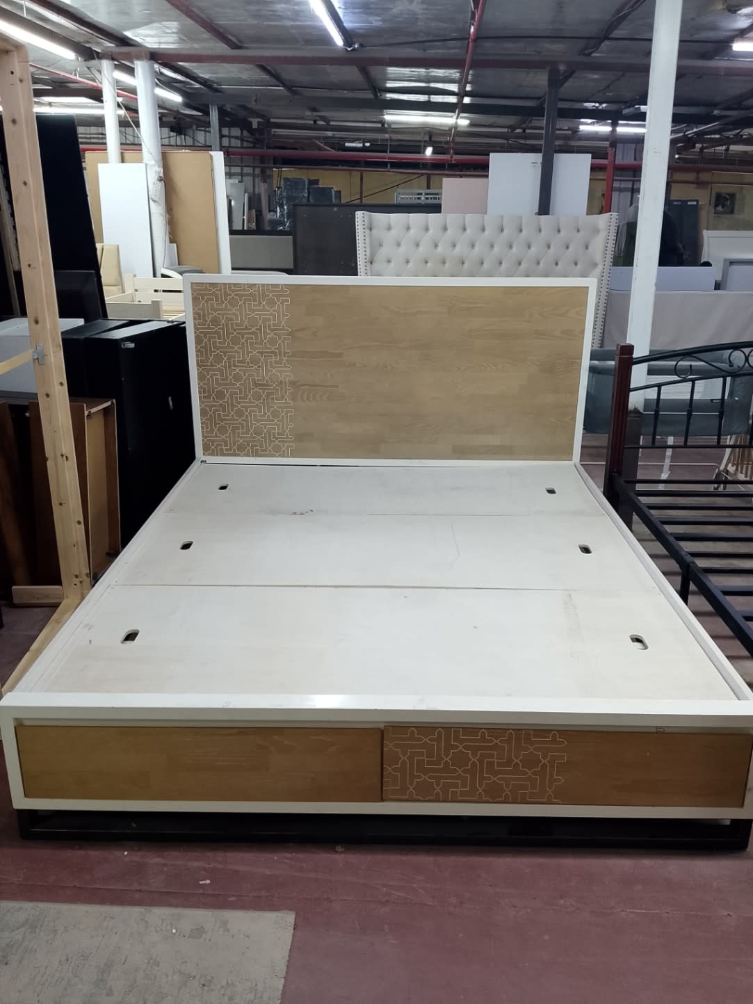 King Bed Frame with Storage Drawers